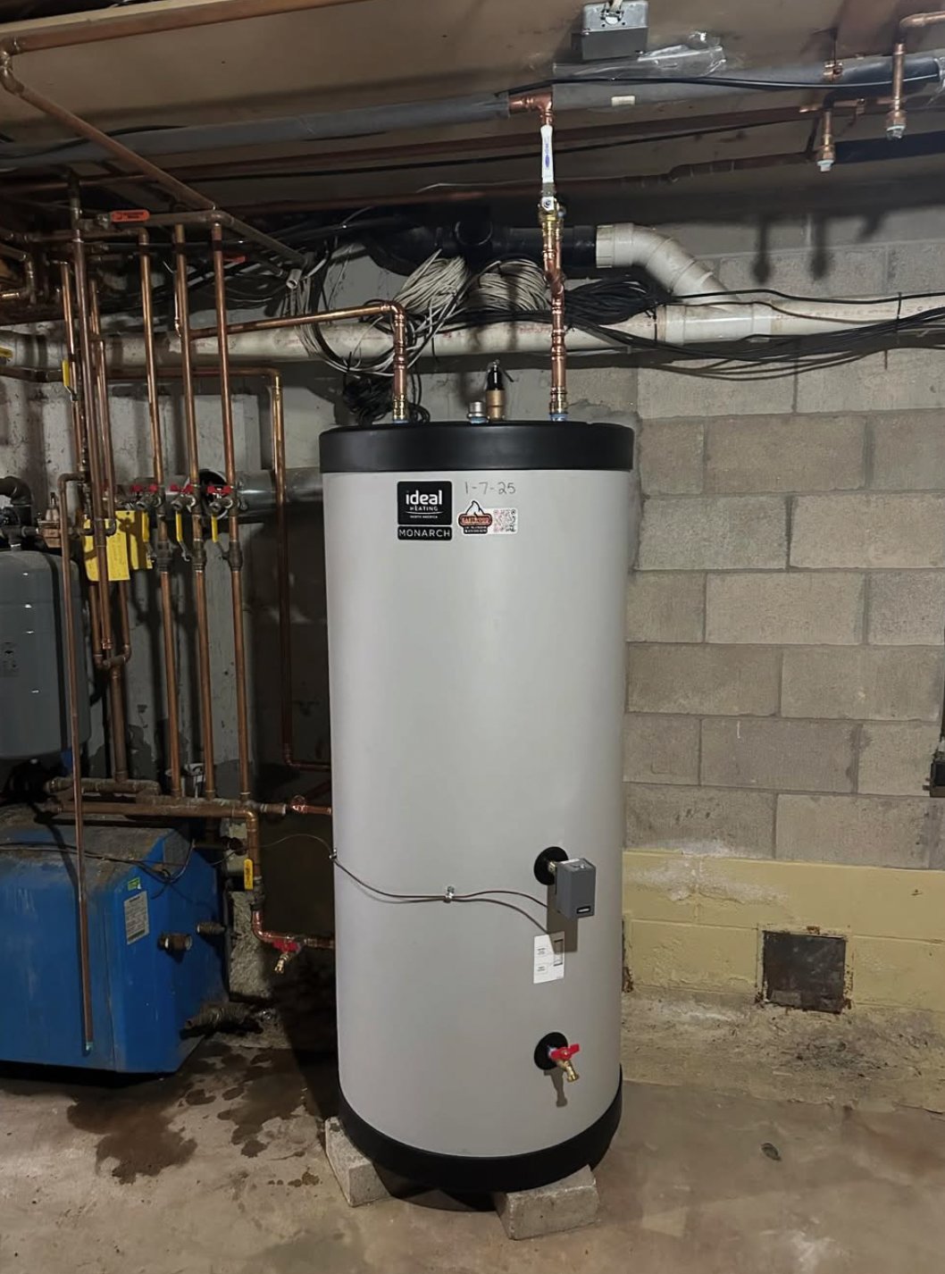 Ideal Heating Monarch indirect water heater installation
